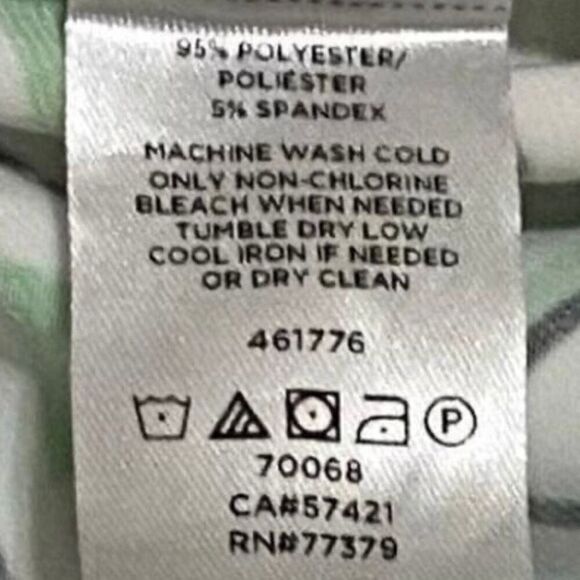 Ann Taylor Factory Lightweight Sleeveless Small Blouse Green Floral Print EUC - Picture 7 of 8